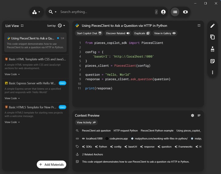 Save A Code Snippet – screenshot 1