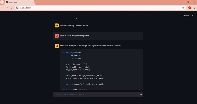 Projects using Pieces – screenshot 3