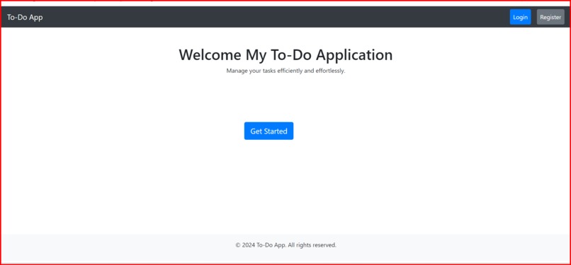 TODO WEB APPLICATION – screenshot 1