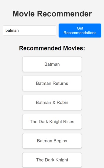 MLH Movie Recommender  – screenshot 1