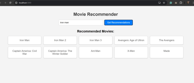 MLH Movie Recommender  – screenshot 3