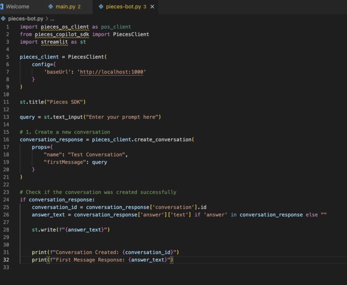 pieces chatbot – screenshot 1