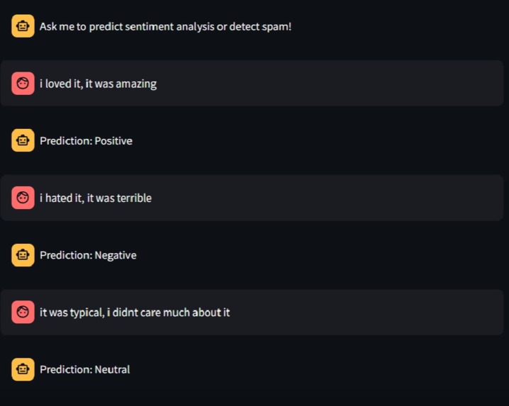 NLP project – screenshot 2