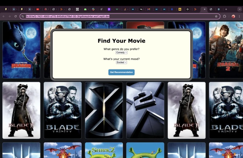 movie recommender – screenshot 1