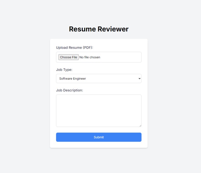 Resume Reviewer – screenshot 1