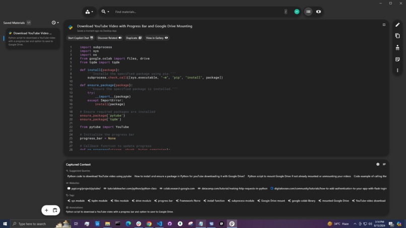 Save a Code Snippet – screenshot 1