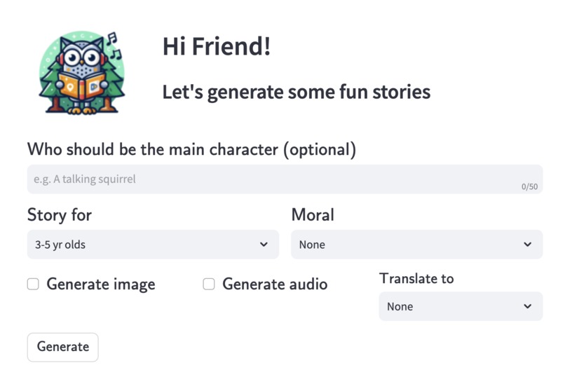 MOSAIC (MOral Stories by AI for Children) – screenshot 1