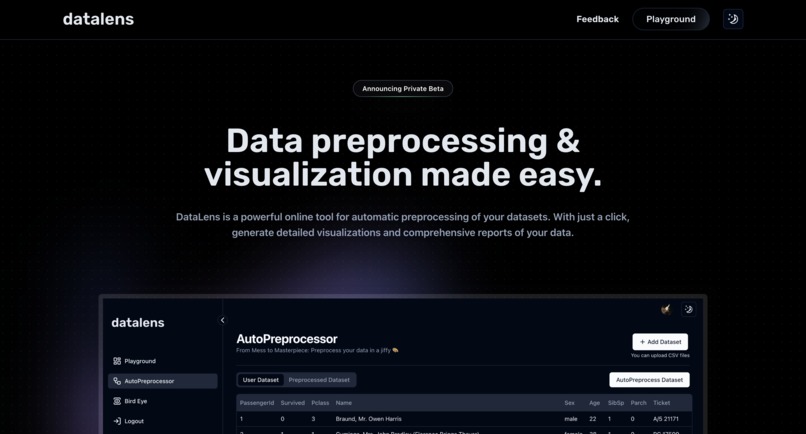 DataLens – screenshot 1