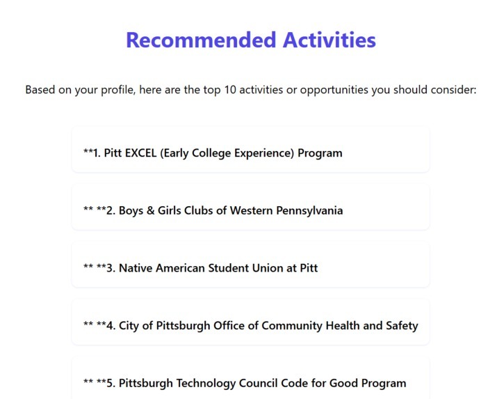 AI Guidance for low-income students – screenshot 2