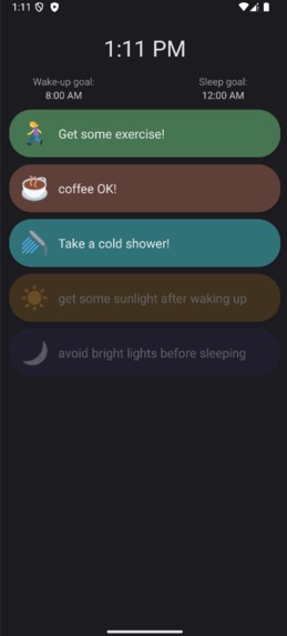Sleep Tips – screenshot 1
