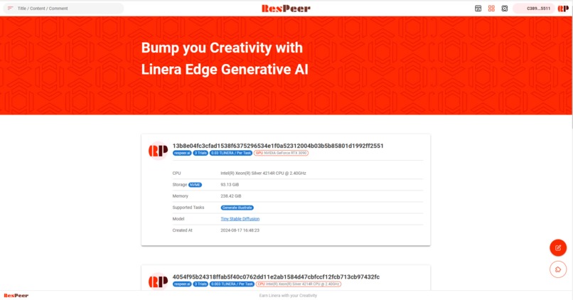 ResPeer: P2P Content Publishing Application on Linera – screenshot 3