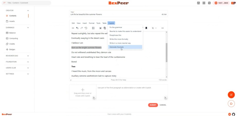 ResPeer: P2P Content Publishing Application on Linera – screenshot 4