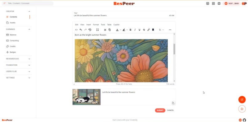 ResPeer: P2P Content Publishing Application on Linera – screenshot 6