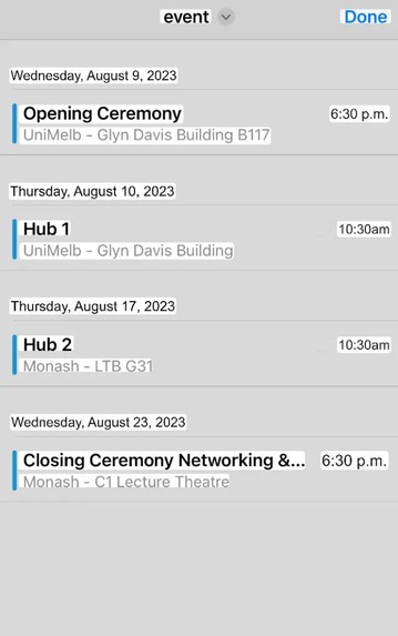 Ease Event – screenshot 1