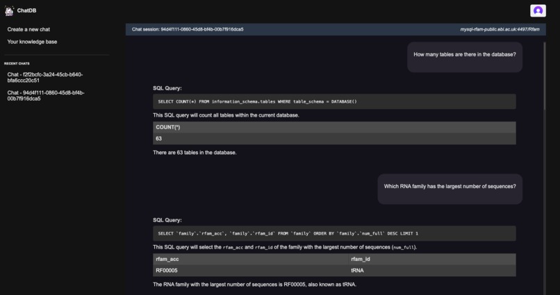 Chat DB – screenshot 2