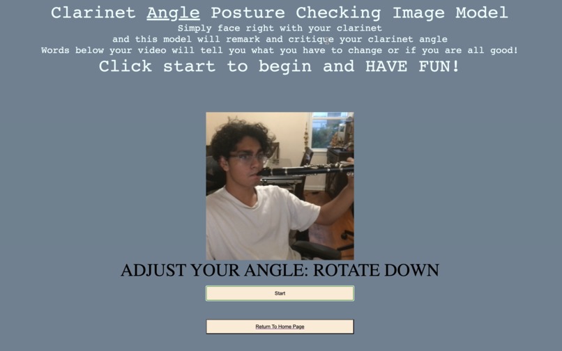 Clarinet Posture Checker – screenshot 1