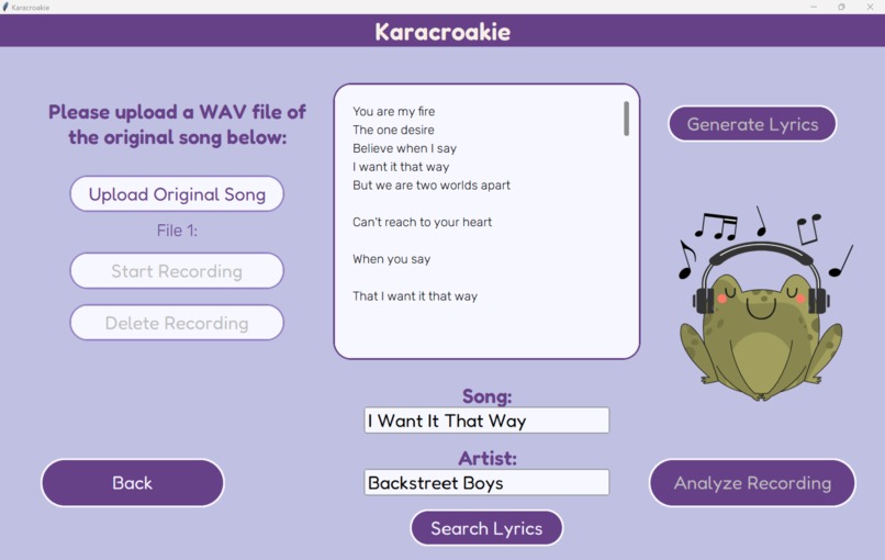 Karacroakie: AI-Enhanced Karaoke Scorer – screenshot 4
