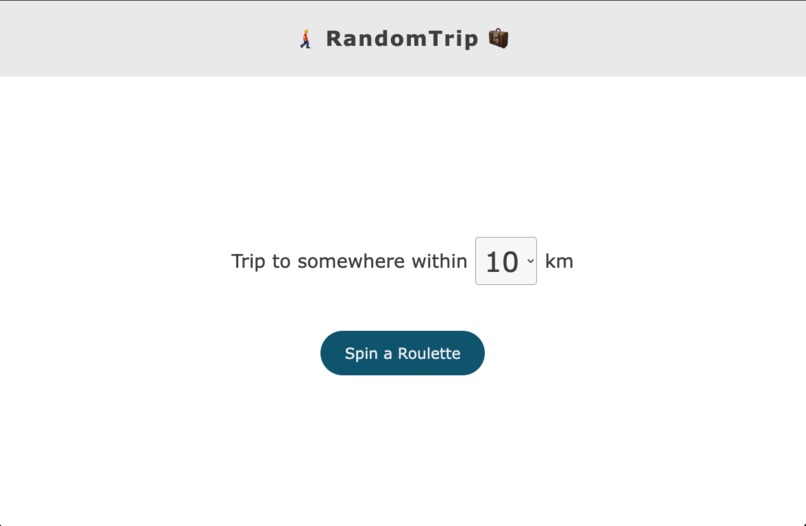 RandomTrip – screenshot 1