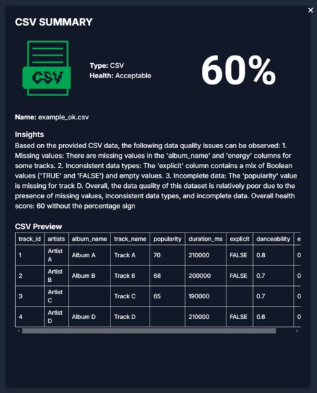 CSV Health Checker – screenshot 3