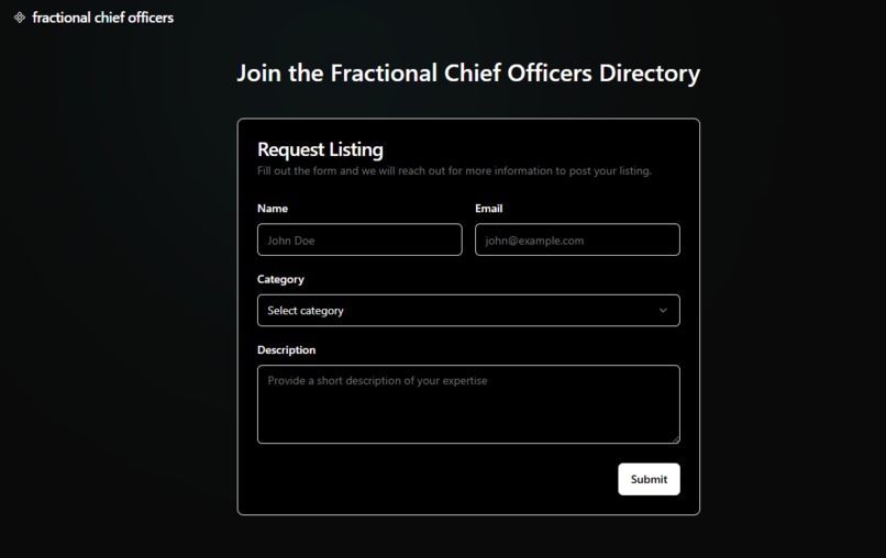 Fractional Chief Officers – screenshot 1