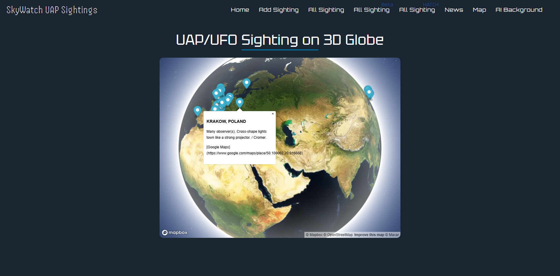 SkyWatch The Global UAP Sightings - Original 