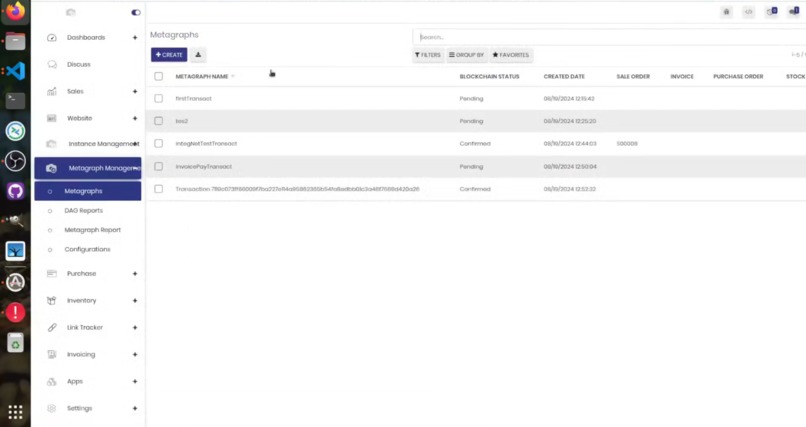 Constellation Metagraph Integration in Odoo ERP – screenshot 6