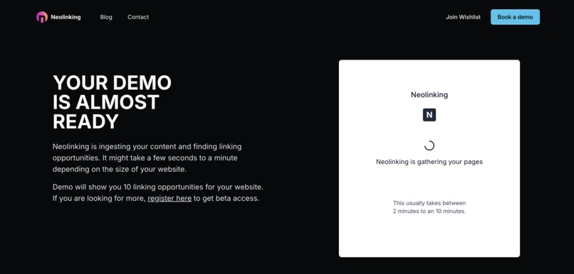 Neo linking - AI Powered Website Linking – screenshot 2