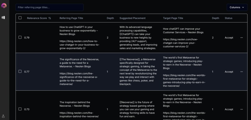 Neo linking - AI Powered Website Linking – screenshot 1
