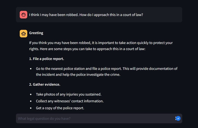 TiDB LawAssist – screenshot 2