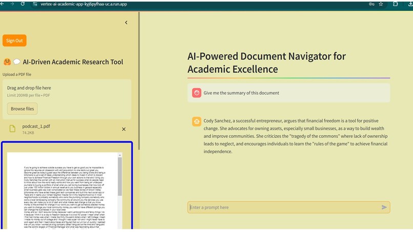 AI-Powered Document Navigator for Academic Excellence – screenshot 7