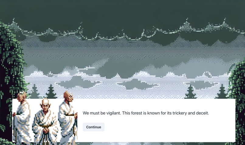 AI powered fiction-based RPG game – screenshot 1