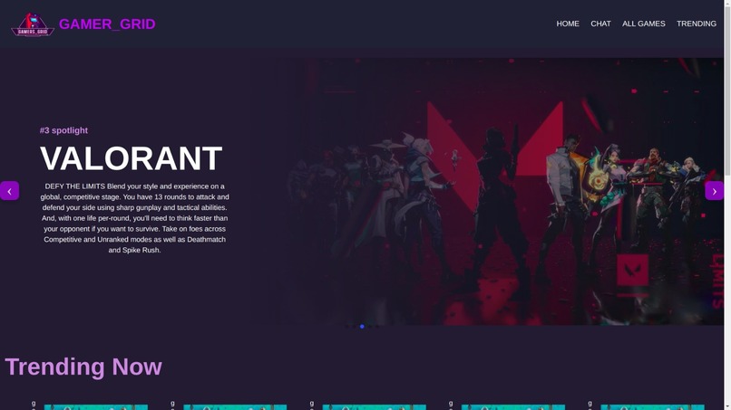 GamerGrid : A Community Website For Gamers – screenshot 1
