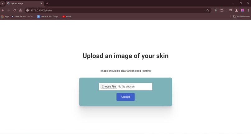 Monkeypox diagnosis model – screenshot 2