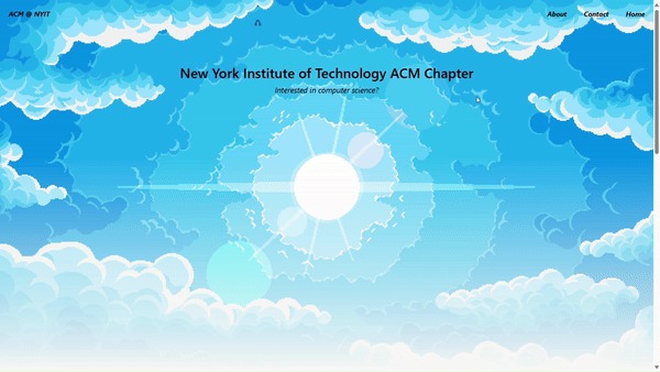 NYIT ACM Club Homepage – screenshot 1