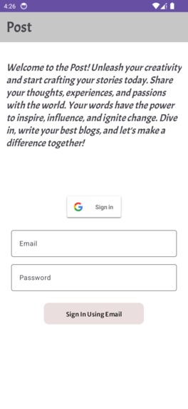 Post – screenshot 1