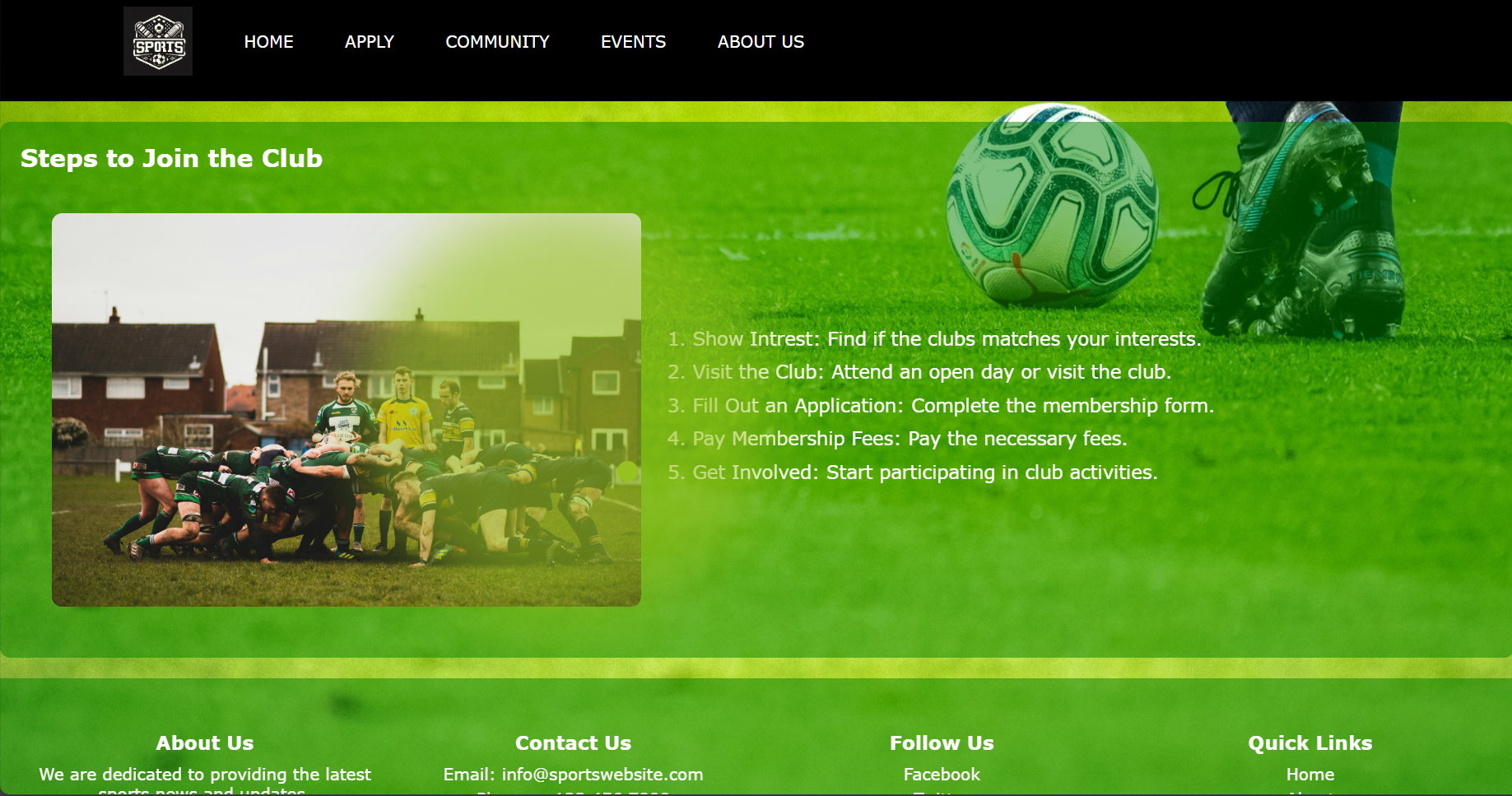 SPORTS CLUB | Devpost