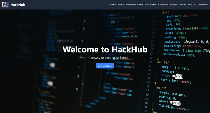 HackHub portal – screenshot 1