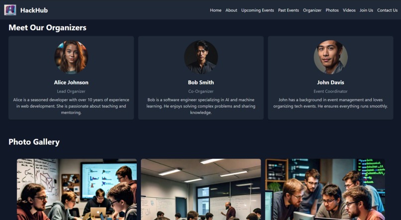 HackHub portal – screenshot 3