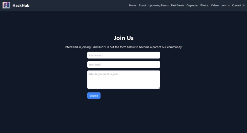 HackHub portal – screenshot 4