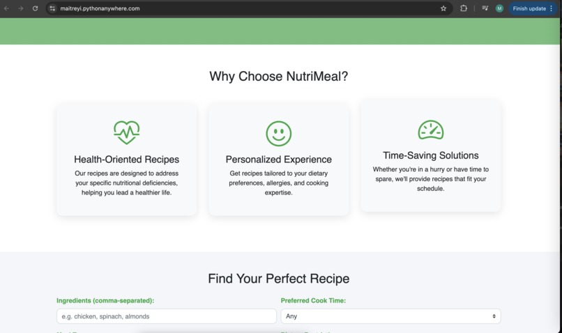 NutriMeal – screenshot 2