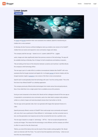 Blog posting website – screenshot 2