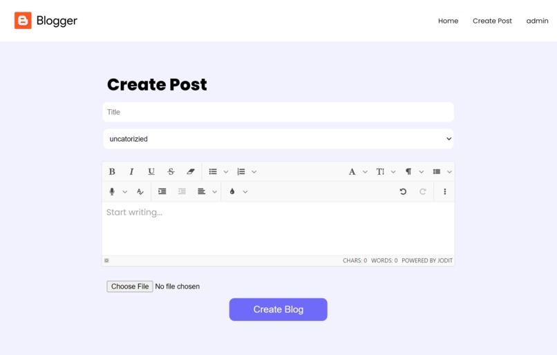 Blog posting website – screenshot 3