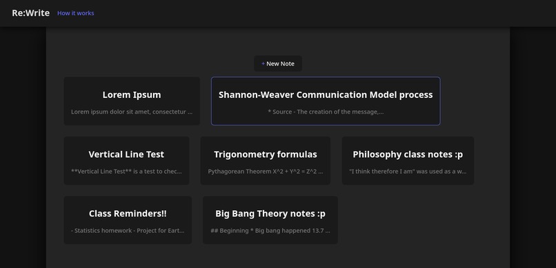 Re:Write – screenshot 2