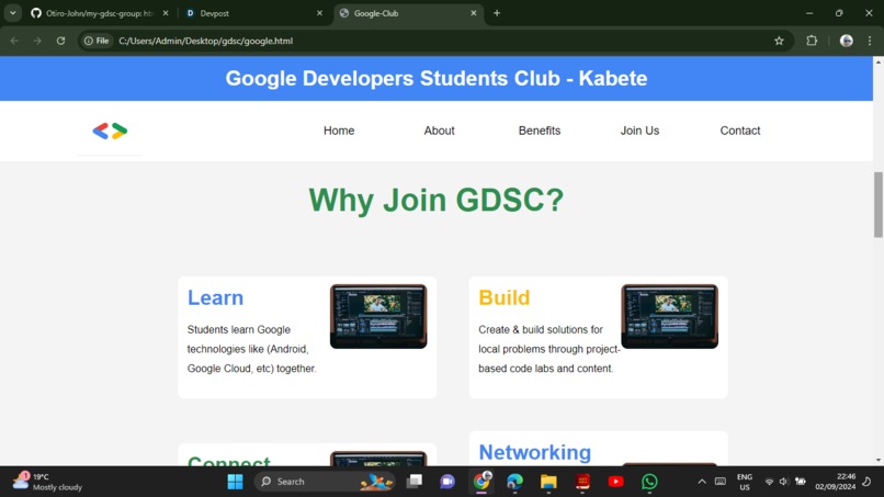 simple gdsc website – screenshot 4