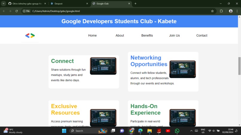 simple gdsc website – screenshot 5