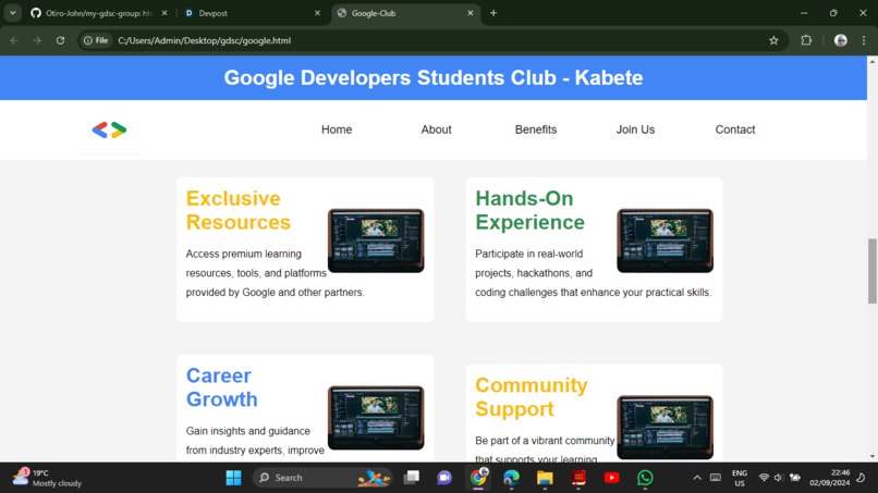 simple gdsc website – screenshot 6