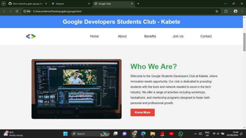 simple gdsc website – screenshot 7
