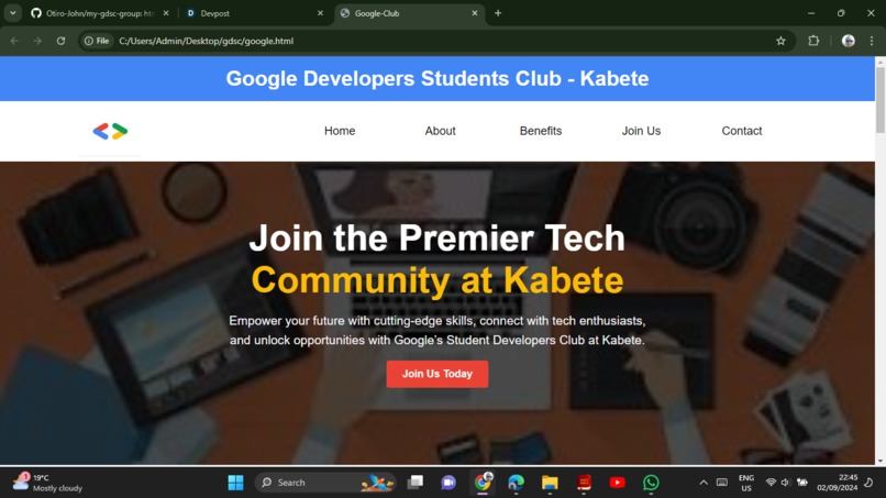 simple gdsc website – screenshot 9