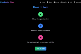 TechEnthusiast club Website