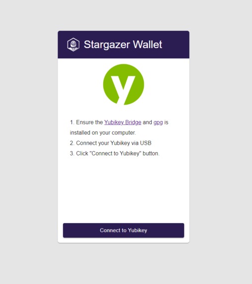 Constellation Yubikey Hardware Wallet – screenshot 3